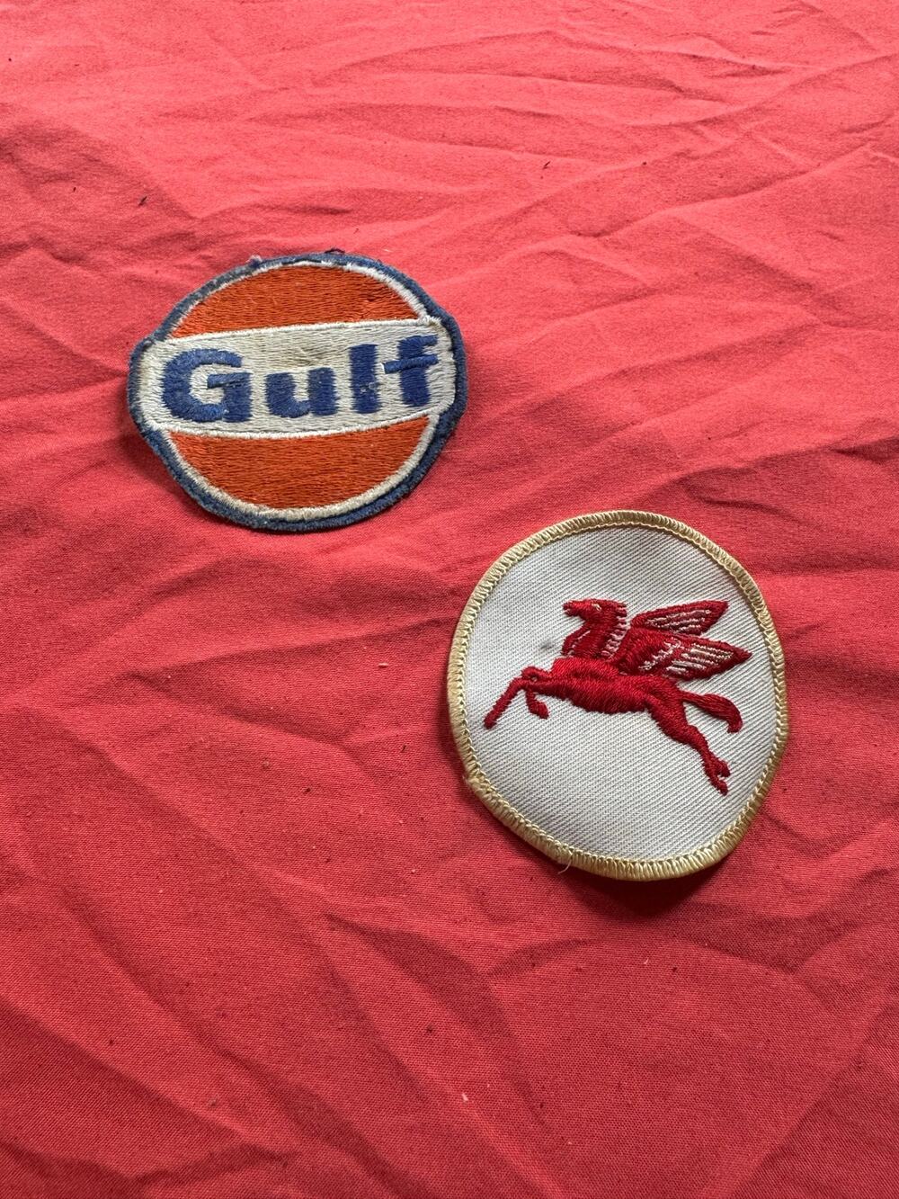 Vintage Gas Oil Patch Lot NOS Gulf Oil Mobil Pegasus Flying Horse Sew On